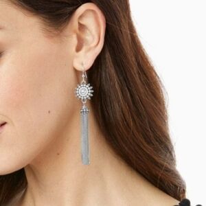 New Brighton Telluride Sunburst Tassel French Wire Earrings, NWT